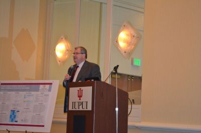 CO-0003
Photo Date: 04-14-15
Photo Credit: Ellie Hansotte
Description: Fairbanks School of Public Health's Dean Paul Halverson gives the opening talk at the 2016 Spring Conference
