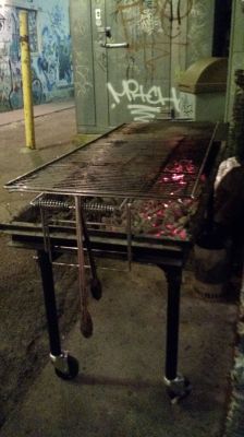 FS-0016b
Photo Date: 08/21/2015
Photo Credit: JoAnn Xiong-Mercado
Description: Illegal grilling found outside of a food establishment.
