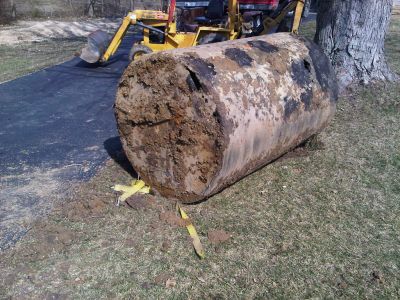 TANK-0001
Date: 3/2/2012
Photo Credit: Jason Ravenscroft
Description: Residential underground heating oil tank after excavation.

