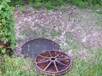 WW-0001
Photo Date: 5/13/2002
Photo Credit: Jason Ravenscroft
Description: Sewage coming out of backed up manhole.
