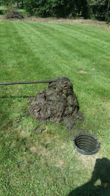 OWS-0022
Photo Date: August 14, 2017
Photo Credit: Baker Septic Services
Description: Pile of baby wipes removed from septic tank during an investigation to determine why the system was backing up.
